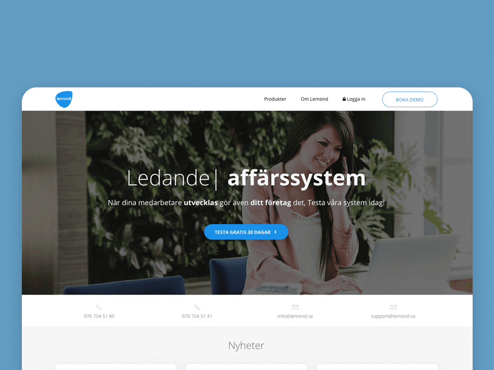 Screenshot of the Lemond website and platform
